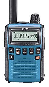 Icom R6 Sport Wide Band Handheld Communications Receiver, Requires 2 x AA Batteries, Blue