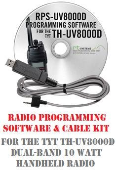 TYT TH-UV8000D/E/SE Series Two-Way Radio Programming Software & Cable Kit