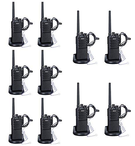 Walkie Talkies Voice Scrambler（10packs） with Earpiece for Adults Outdoor CS Hiking Hunting Travelling Long Distance 2 Way Radios by Luiton