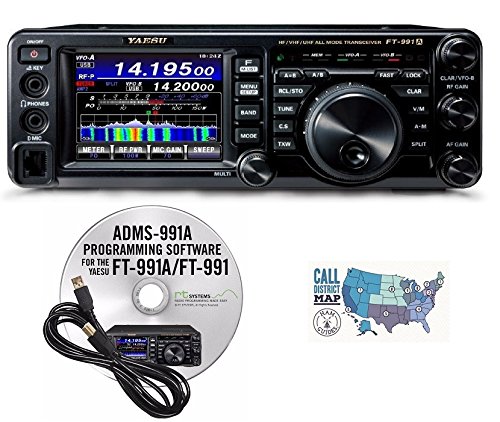 Bundle - 3 Items: Includes Yaesu FT-991A HF/VHF/UHF All-Mode Transceiver with RT Systems Programming Software/Cable Kit and Ham Guides TM Quick Reference Card!!