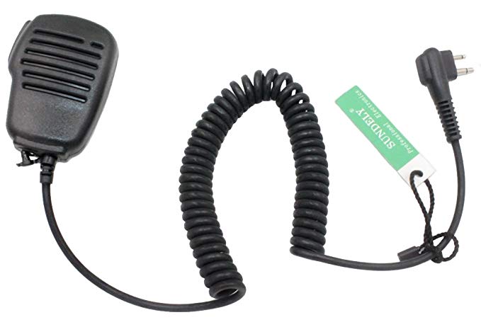 SUNDELY Shoulder Handheld Mic with Speaker + Belt Clip for Motorola Radio AP10 CP200 GP3188 MV11 RDV-5100 XTN-iD 2-pin