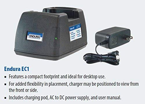 Endura Quad-Chemistry Li-Ion / Li-Po / NiCD / NIMH AC Desk Charger for RELM / BK, (Bendix King) Radios, Fits: DPH / GPH / LPA / LPH Models