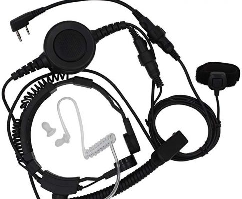 Tenq Military Grade Tactical Throat Mic Headset/earpiece with BIG Finger PTT for Baofeng Radios Walkie Talkie 2 Pin Jack Review