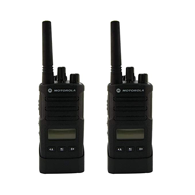 Motorola RMU2080D On-Site 8 Channel UHF Rugged Two-Way Business Radio with Display and NOAA (Black) (Two Count)