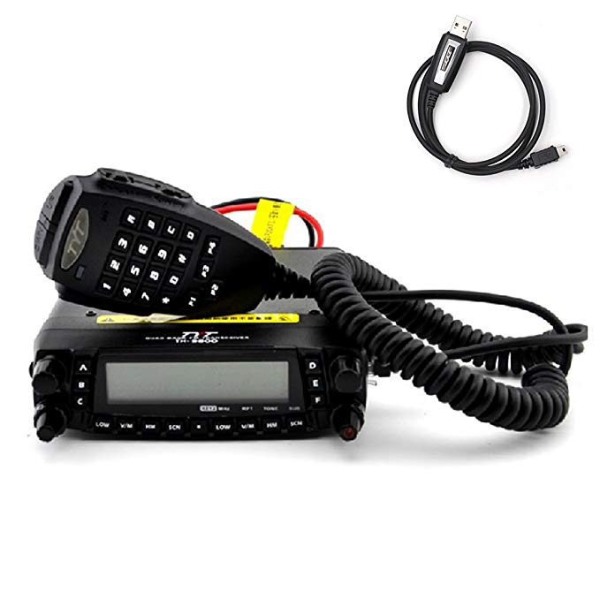 Original TYT Ham Car Mobile Radio Transceiver Dual Band TH9800 with Programming Cable