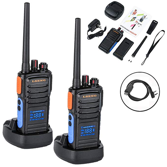 Walkie Talkies Rechargeable Two Way Radio with Display LSENG T-328 2 Way Radio (Pack of 2)