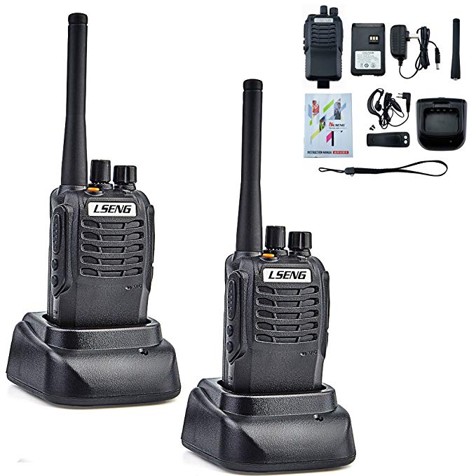 Waterproof Two Way Radio LSENG T-518 Emergency Walkie Talkies with VOX Function (Pair)