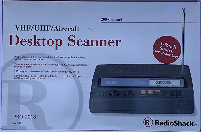 Radio Shack Police Desktop Scanner PRO-2018 200 Channel