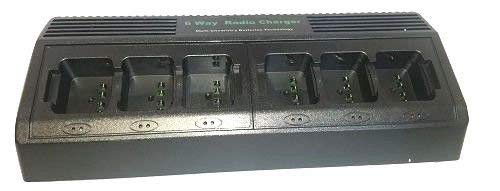 6 Motorola Radius cp200 UHF 6 bay gang charger with Pods for PMLN6588 by Titan
