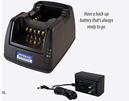 Endura Multi-Chemistry Li-Ion / Li-Po / NiCD / NIMH 2-Bay Radio Battery Charger for Motorola Radios, 120 VAC, 12V/24V DC operation with Optional DC Kit, (Not Included) Works with Motorola Models: APX6000 / APX6000XE / APX7000 / APX7000XE