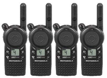 4 Pack of Motorola CLS1410 Two Way Radio Walkie Talkies (UHF)