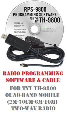 TYT TH-9800 Mobile Two-Way Radio Programming Software & Cable Kit