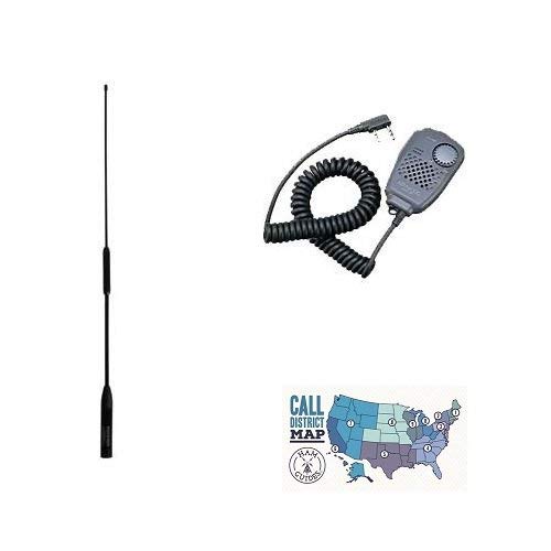Kenwood TH-D74A Digital Tri-Band HT Accessory Bundle - Includes Kenwood Handheld Speaker Mic, Diamond Tri-Band Antenna and Ham Guides TM Quick Reference Card