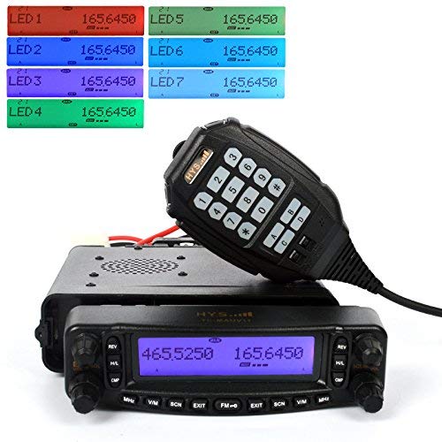 HYS Tc-mauv11 Vhf/uhf Dual Band Mobile Ham Radio Transceiver Air - Band Receiving Mobile Car Radio with USB Programming Cable