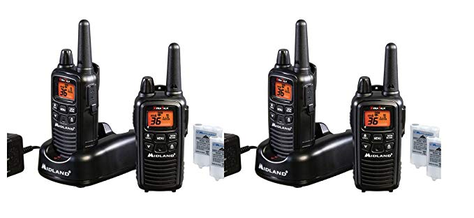 Midland LXT600VP3 FRS/GMRS 2-Way Radio Up to 26-Miles 36 Channels, Brand New Sealed 4 PACK