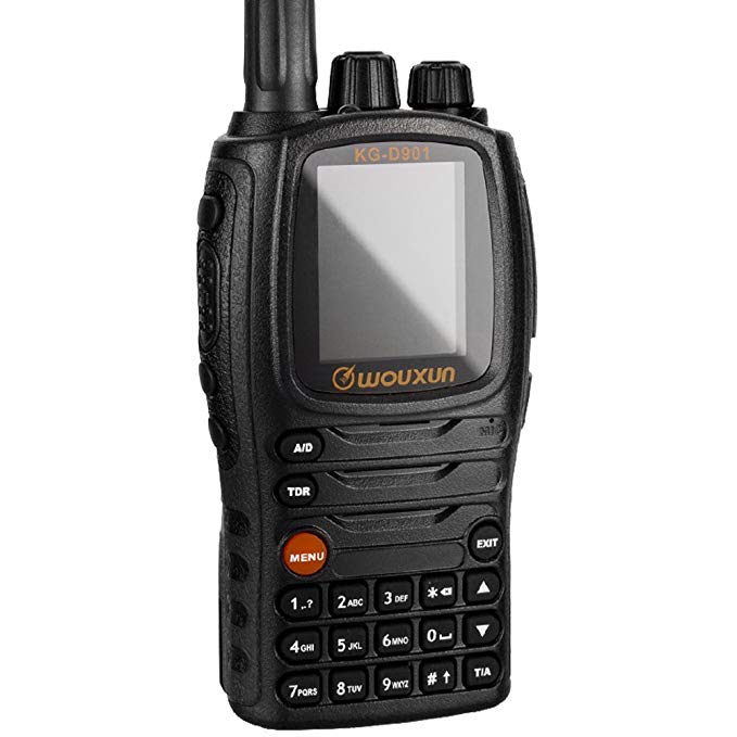 Wouxun KG-D901 LED Flashlight Dmr Digital Two Way Radio 4W UHF Walkie Talkie Ham Transceiver 2000mAh Battery (Black)