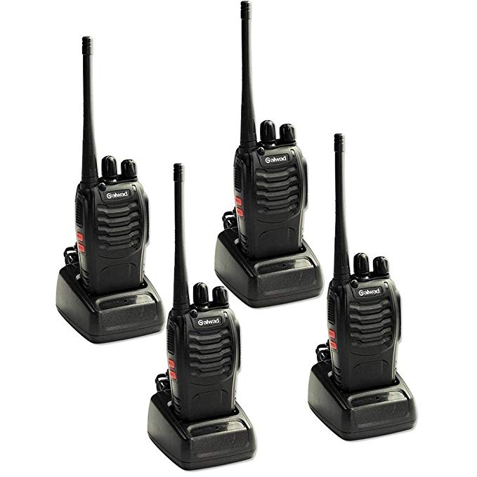 4 PCS Walkie Talkies 16CH Signal Band UHF 400-470 MHz With Rechargeable Li-ion Battery Long Range Two Way Radio Box Contain 4 of Every Item