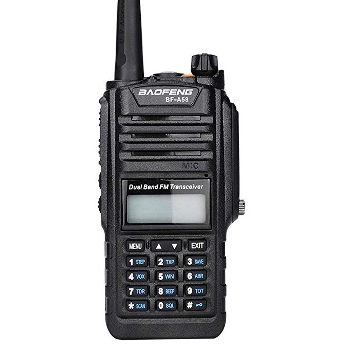 Mengshen Baofeng BF-A58 Two Way Radio Walkie Talkie Waterproof Dustproof VHF UHF 136-174/ 400-520MHZ Dual Band Amateur Radio BF A58