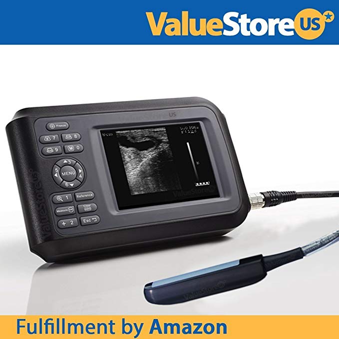 Portable Ultrasound Scanner Veterinary Pregnancy V16 with 7.5 MHz Rectal Probe for Cattle, Horse, Camel, Equine, Goat, Cow and Sheep.