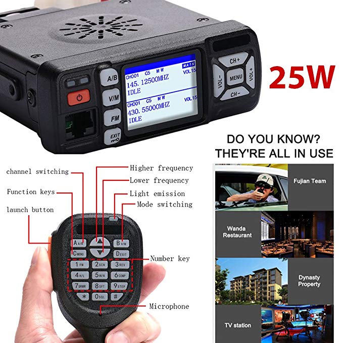 Sedeta MINI Baojie BJ-218 Mobile Radio 136-174Mhz/400/480MHz Dual Band Mobile Transceiver Car walkie talkie+3 pices of Accessories