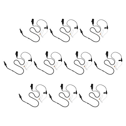 10 Pack Maxtop ASK4032-K3 2-Wire Acoustic Ear Tube Surveillance Kit for Kenwood NEXEDGE NX-200 NX-210 NX-300