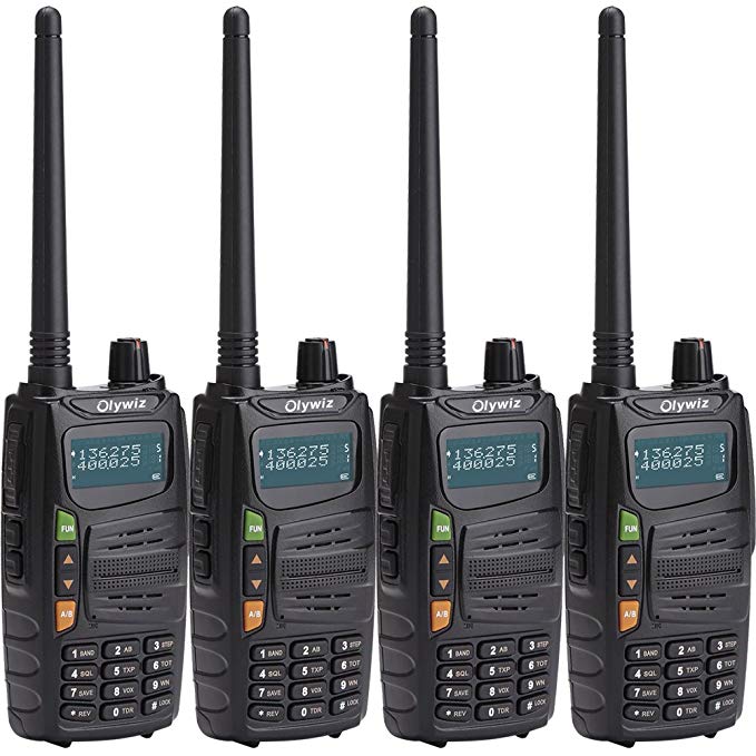 Olywiz 710 Two Way Radio Professional Walkie Talkie High/Low Power Switchable (0.5-5W) 128 Channels Amateur (Ham) Portable Rechargeable 4 Pack