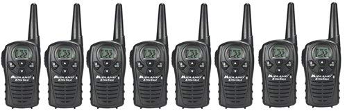 Midland LXT118 22-Channel GMRS with 18-Mile Range JIS4 waterproof E Vox Channel Scan Two Way Radio ( 8 Pack )