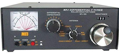 MFJ Enterprises MFJ-986 1.8 ~ 30 MHz Rugged Roller Inductor Differential-T Antenna Tuner 3KW PEP Amplifier Input Power (1500 Watts PEP SSB output power). Also Covers MARS & WARC Bands. Review