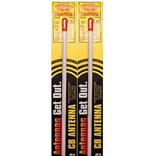 FireStik LOT of 2 KW2-W 2' 5/8 Wave 100 Watts CB Radio Antenna (White)