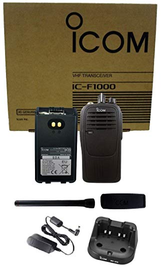 Icom IC-F1000 01 5 watt 16 channel VHF 136-174mhz two way radio with Charger Complete Kit