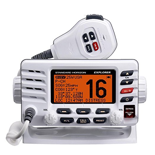 Standard Horizon Explorer GX1600 Fixed Mount VHF Radio Ultra Thin Class D- White