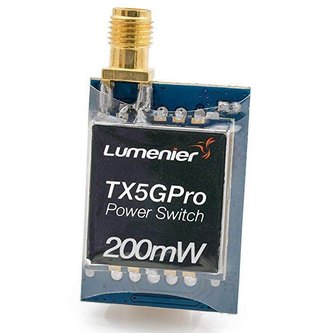 Lumenier TX5GPro-200 Mini 200mW 5.8GHz FPV Transmitter with Power Supply