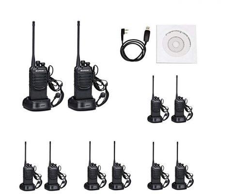 BAOFENG Walkie Talkies with Earpieces Mic and Reachargeble BF-888SA (10 Packs) for Adults Trolling Camping Hiking Hunting Travelling 2 Way Radios Review