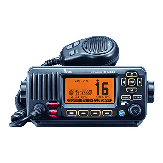 ICOM IC-M324G 21 Marine VHF Radio, with GPS, Black