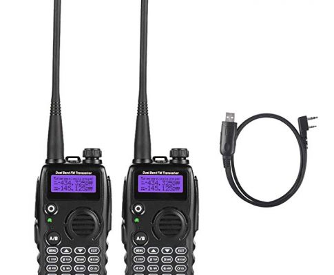 Radioddity GA-5S High Power Two Way Radio UHF VHF Dual Band Ham Radio Walkie Talkie with Flashlight Squelch 1800mAh Battery + Earpiece + Programming Cable, 2 Pack Review