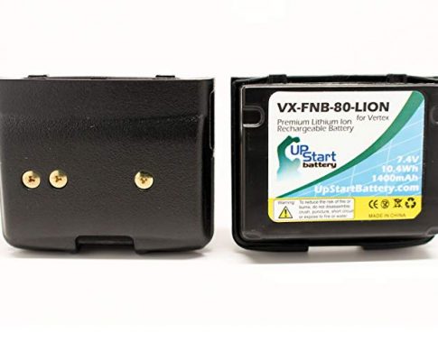 2x Pack Replacement FNB-80Li, FNB-58Li Battery for Yaesu/Vertex VX-7R, VX-6, VX-6R, VX-5, VX-5R, VXA-710, VXA-700, VX-7RB and Standard Horizon HX471S, HX460S, HX470 Two-Way Radios – Upstart Battery Review