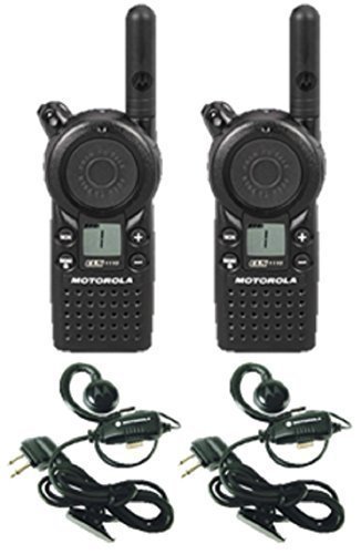 2 Pack of Motorola CLS1110 Two Way Radio Walkie Talkies with Headsets