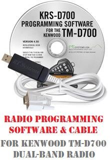 Kenwood TM-D700 Two-Way Radio Programming Software & Cable Kit