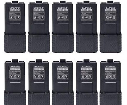 BAOFENG 10pcs Original BL-5L High Capacity 7.4V 3800mAh Li-ion Extended Spare Battery UV-5R DM-5R Plus Two-Way Radio Serie (10, Black) Review