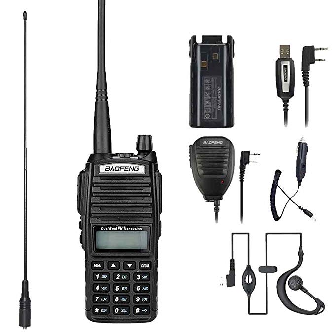 BaoFeng UV-82 8w High Power Dual Band Radio: 136-174mhz (VHF) 400-520mhz (UHF) Amateur Ham Portable Two-Way radio