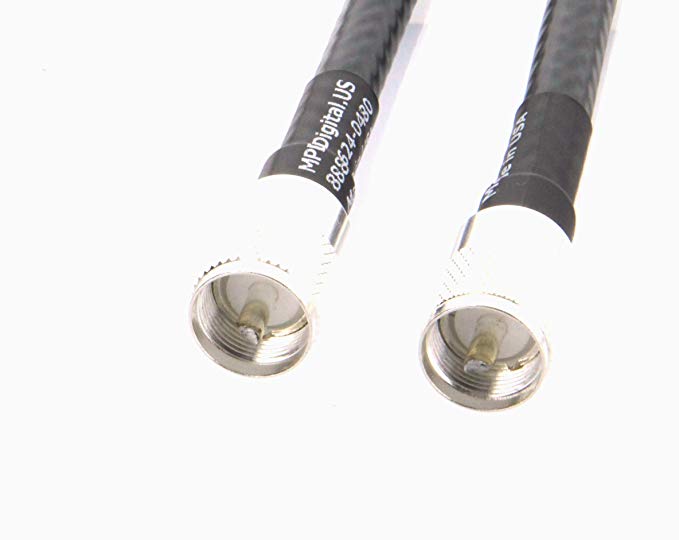 LMR-400 Coax US Made Ham or CB Radio Jumper Times Microwave PL-259 Antenna Cable (85 feet)
