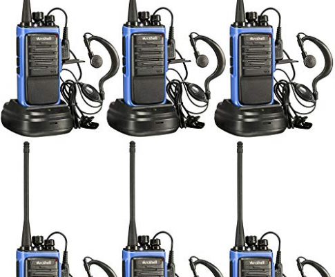 Arcshell Rechargeable Long Range Two-way Radios with Earpiece 6 Pack UHF 400-470Mhz Walkie Talkies Li-ion Battery and Charger included Review