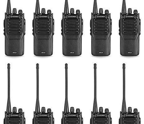 Amcrest 10-Pack ATR-22 UHF Portable Radio Walkie Talkie Frequency Range 400-470 MHz FM Transceiver 16 Programmable Channels High Power Flashlight Walkie-Talkie Two-Way Radio FCC Cert. Review